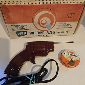 VTG Soldering gun - Pistol  WEN "model # 75" with Box- Tested Works‎